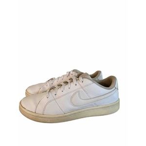Women’s Nike Court Royale 2 Triple White Leather Sz‎ 8.5 Sneakers Shoes Lace-up